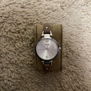 Genuine leather fossil women’s watch